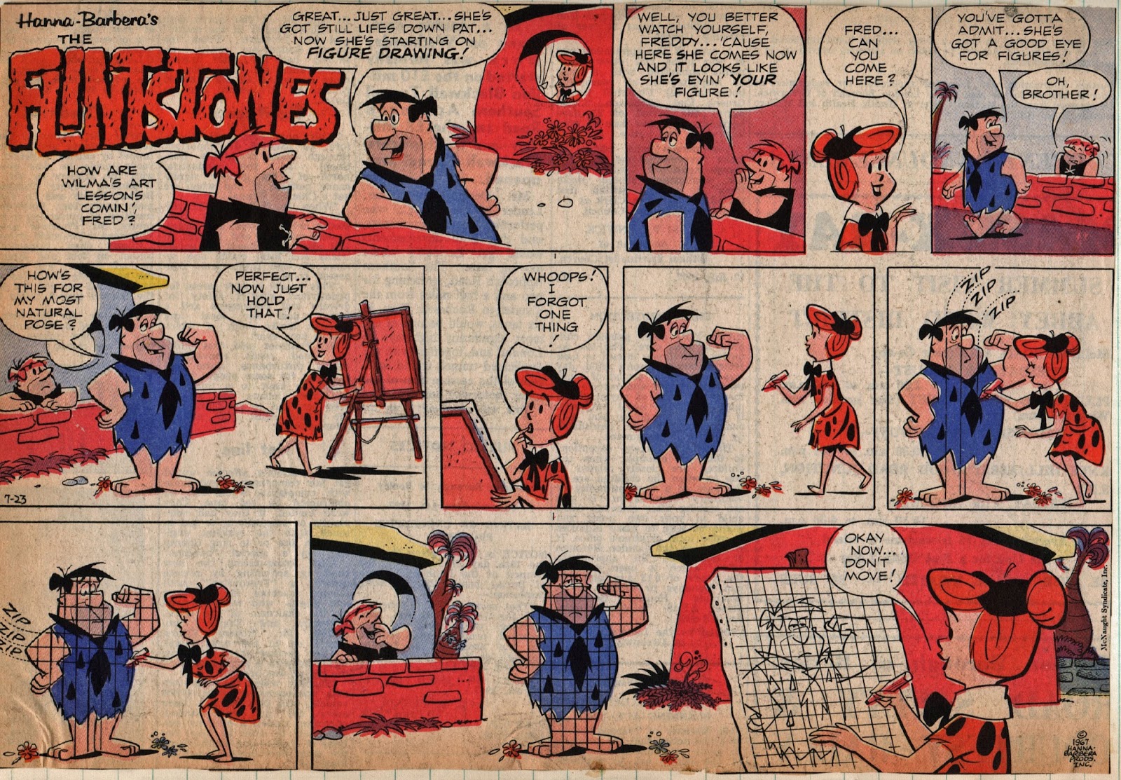 Yowp: Flintstones Weekend Comics, July 1967