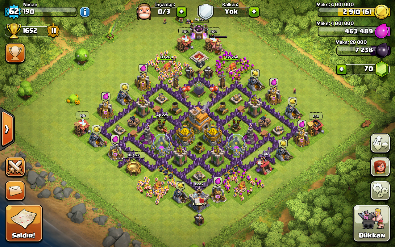 Town hall level 7 defense townhall 7 trophies clash of clans layout creat.....