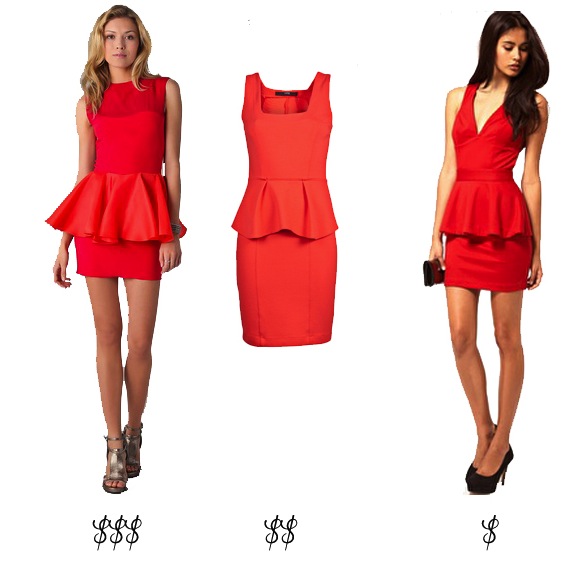 Savoir-Flair: Wednesday's Look for Less: Peplum Dress