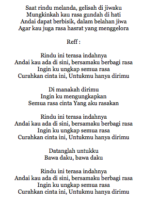 Cover Lagu Tentang Rindu – Lukisan