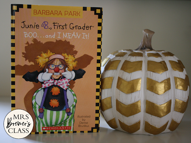 Junie B Jones Boo and I Mean It book study activities Halloween unit with Common Core aligned literacy companion activities for First Grade and Second Grade