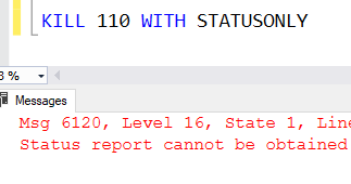 Unable To Kill Spid Using With Statusonly In Sql Server - Sqlarena