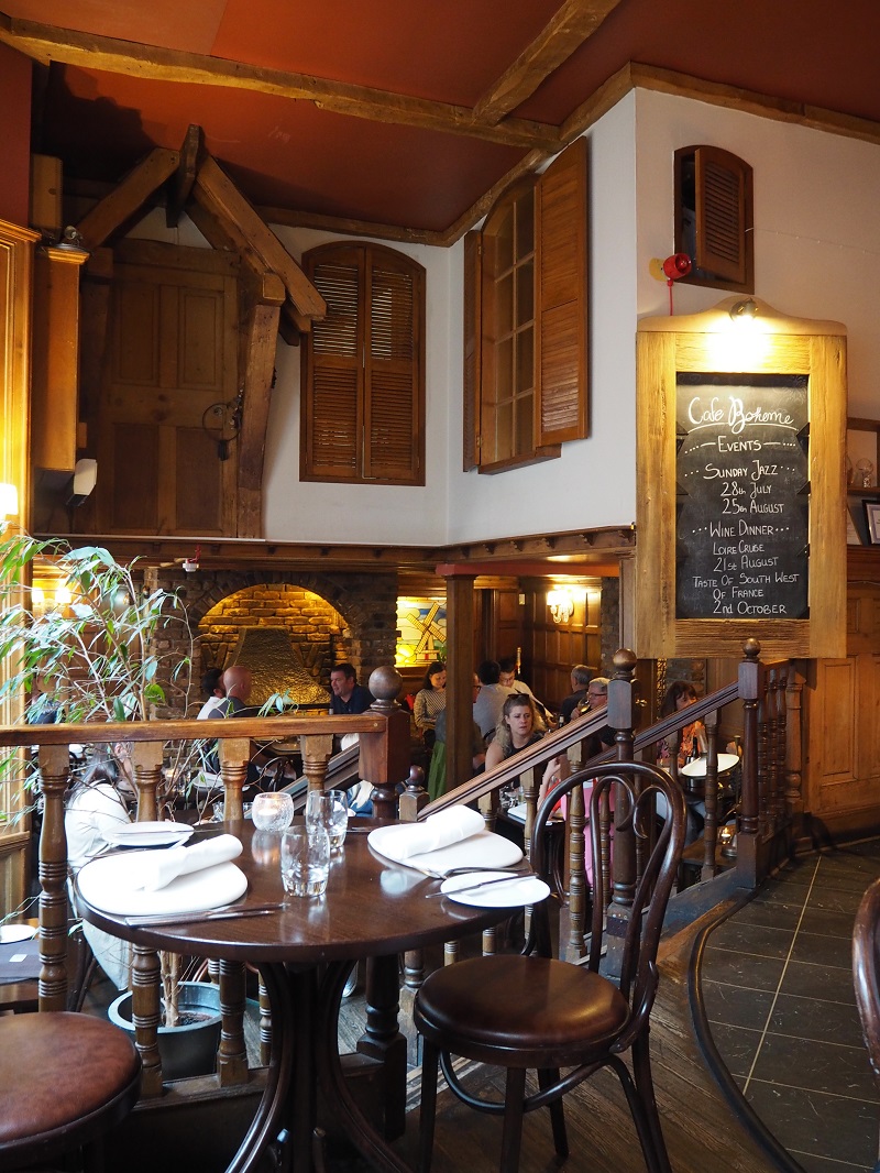 Aberdeen Restaurant Week - Dinner at Cafe Boheme Rustic interiors at Cafe Boheme