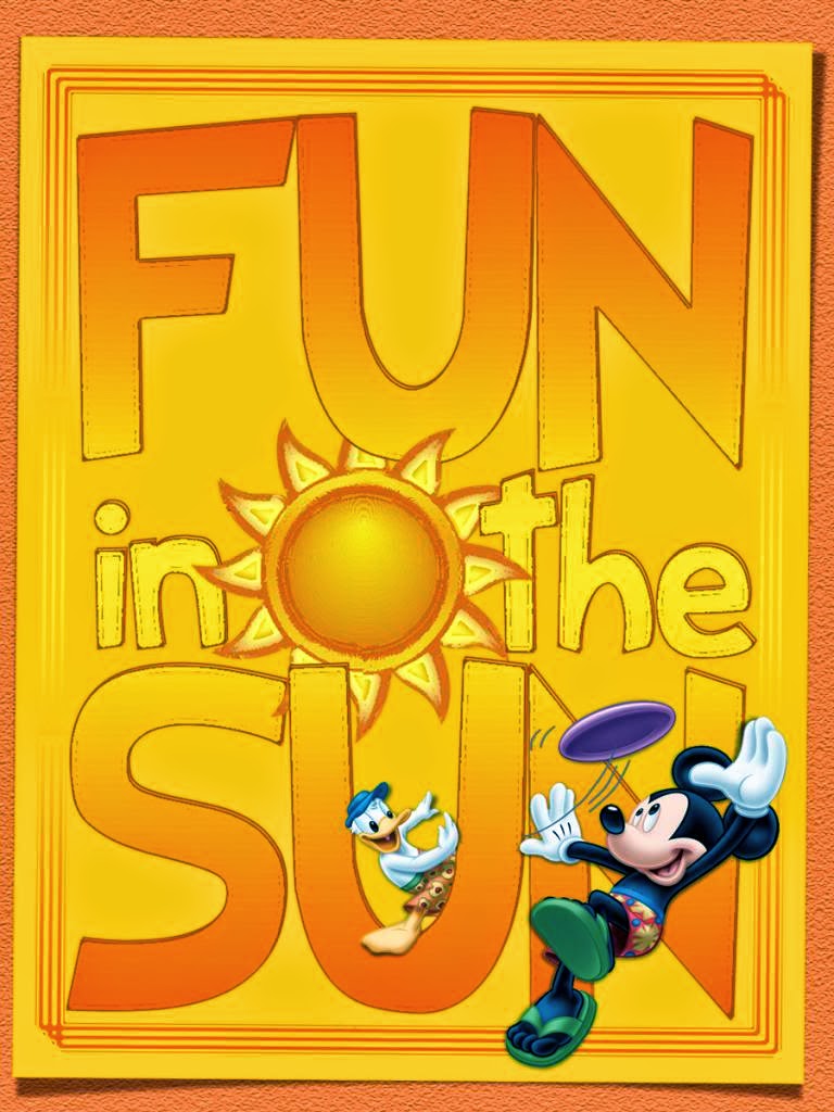 Mickey and Friends Fun in the Sun Free Printable Notebook. Cover.