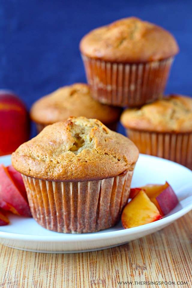 Peaches and Cream Muffins The Rising Spoon