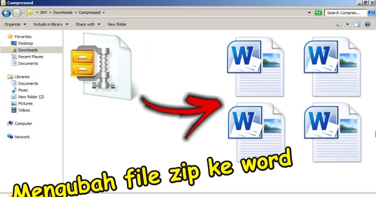 Cara Mengubah File Zip ke Word Tutorial Microsoft Office