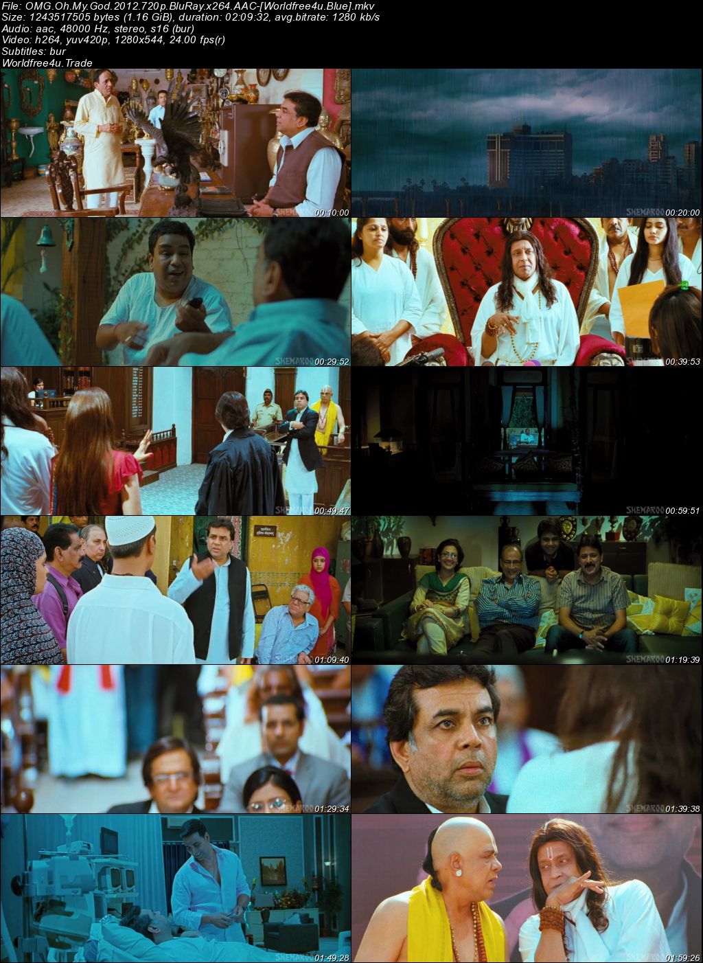 OMG: Oh My God! 2012 Hindi Movie Download || BluRay 720p ESub