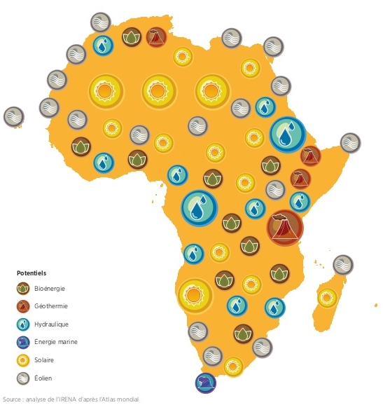 carte potentiel afrique