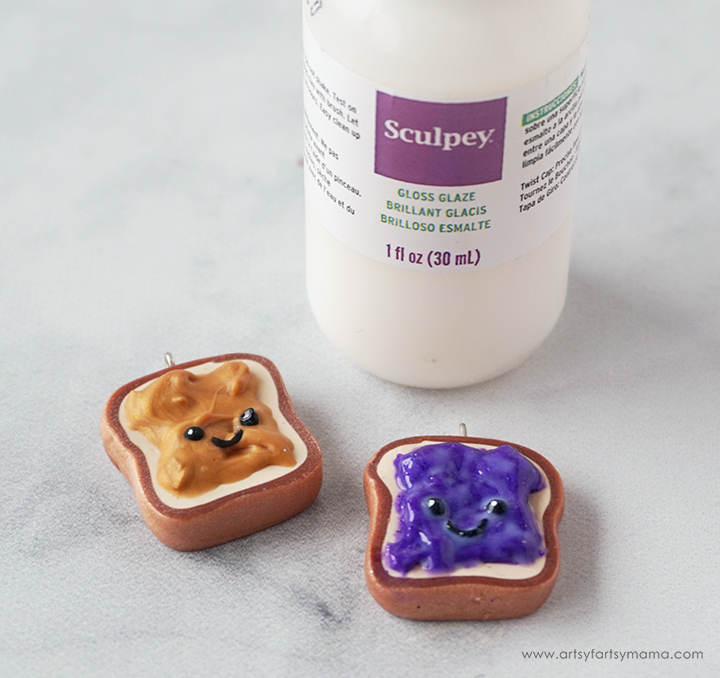 how to glaze polymer clay charms