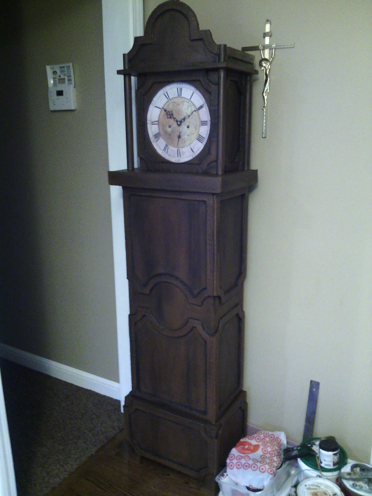 DIWhyNot My grandfather clock prop for A Christmas Carol