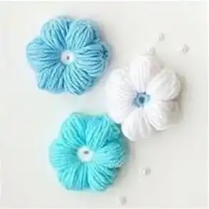 Flor Puff a Crochet Flor Puff a Crochet