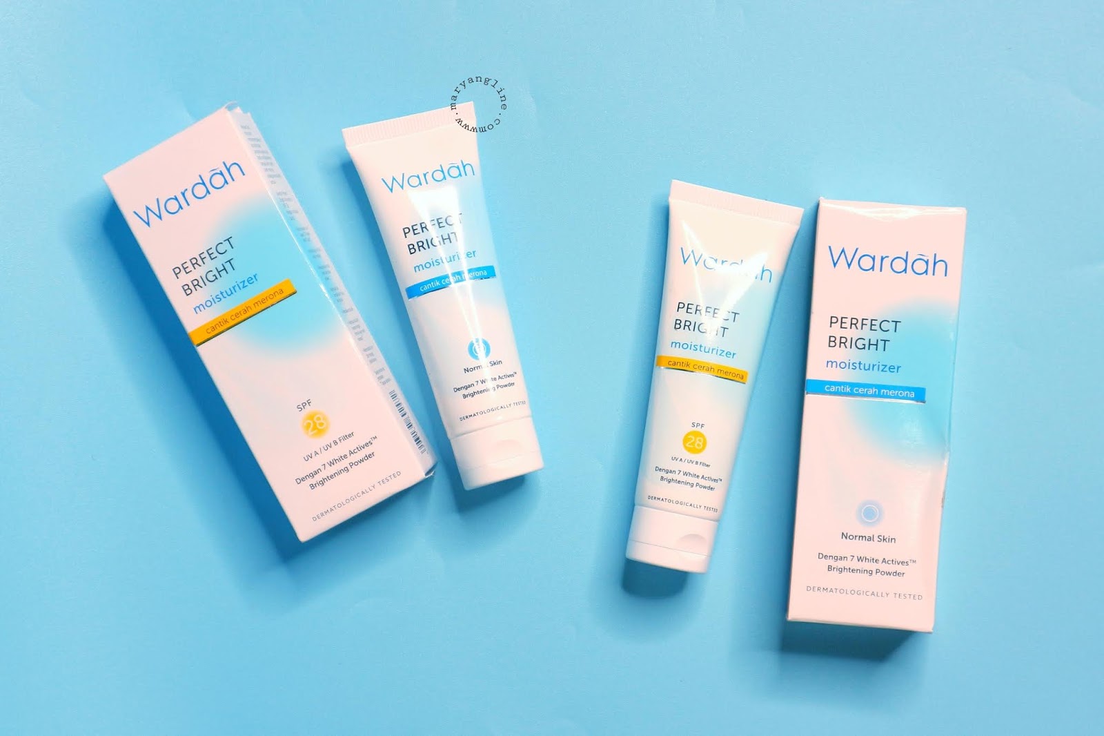 Perbandingan Wardah Perfect Bright Moisturizer Series SPF 28 Dan Normal Skin
