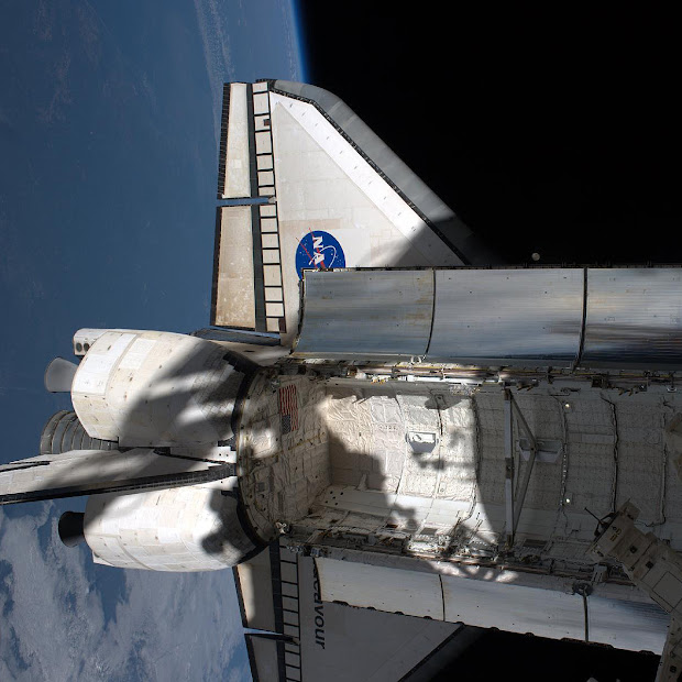 Endeavour at the International Space Station on May 19, 2011