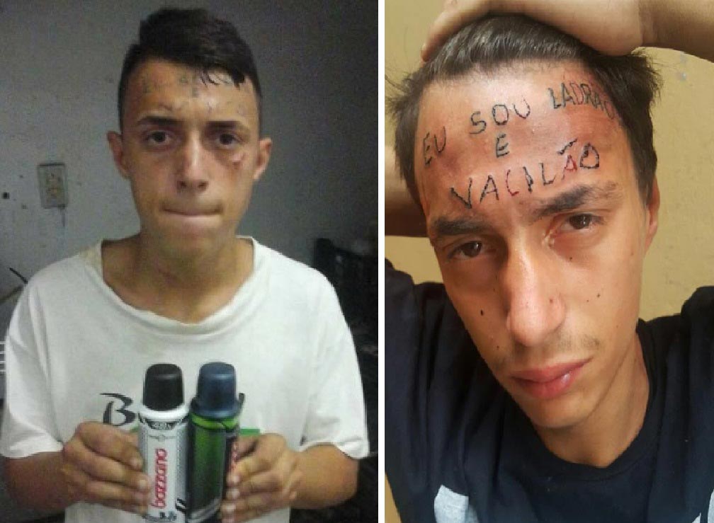 Jovem que teve testa tatuada com 'ladrão e vacilão' é preso por furto em SP