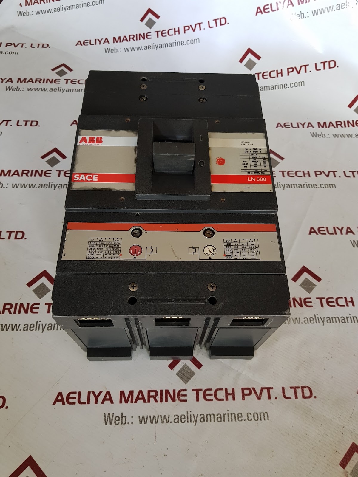 ABB SACE LN 500 LOW VOLTAGE CIRCUIT BREAKER 500A Aeliya Marine
