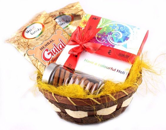 Holi Basket with Chocolate