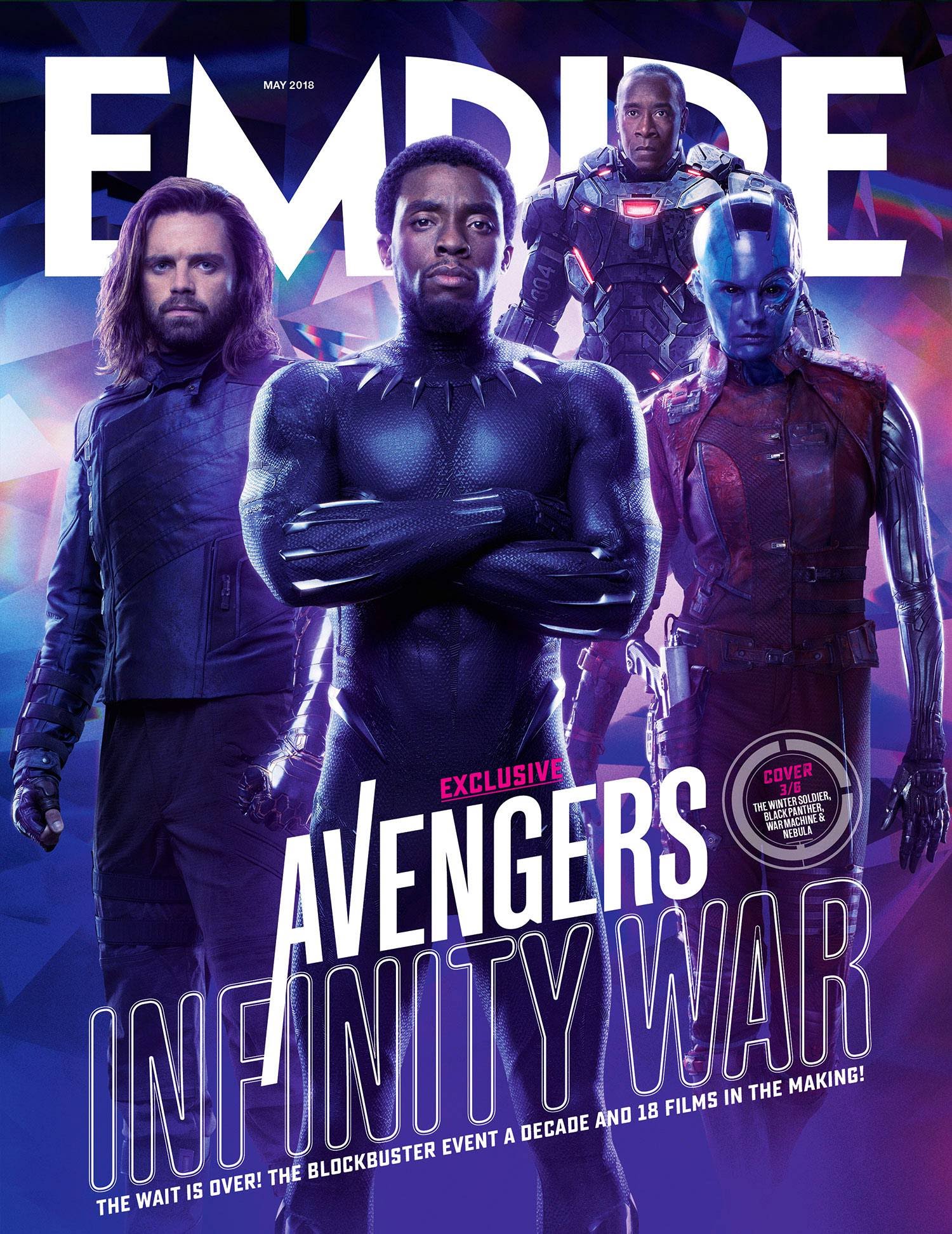 Avengers マーベルのヒーロー大集合映画の最新作 アベンジャーズ インフィニティ ウォー の計23名のキャラクターが登場したイギリスの映画マガジン エンパイアのインフィニティな6種類のカバー Cia Movie News