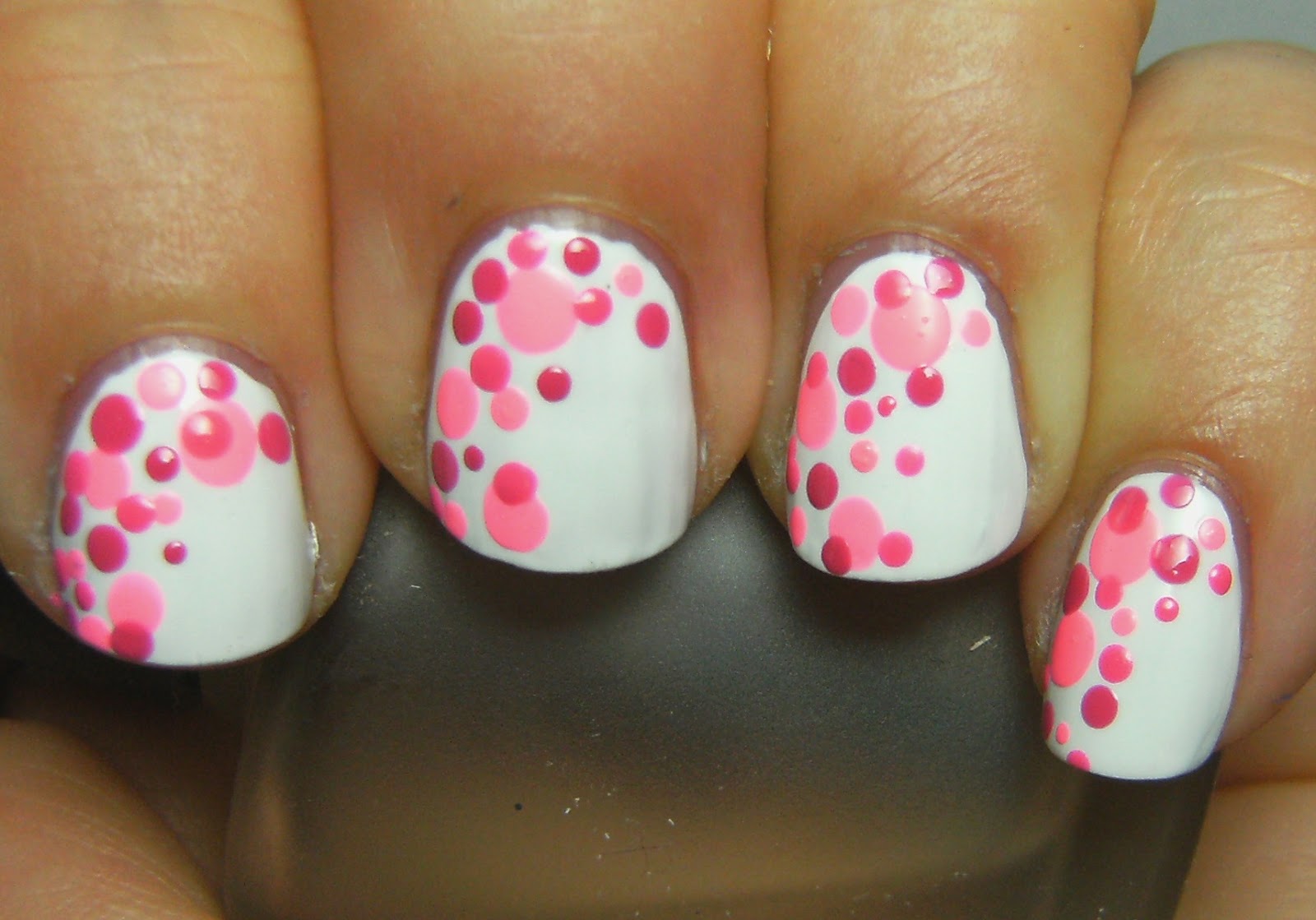 Deez Nailz: Pink dots with Sinful Colors