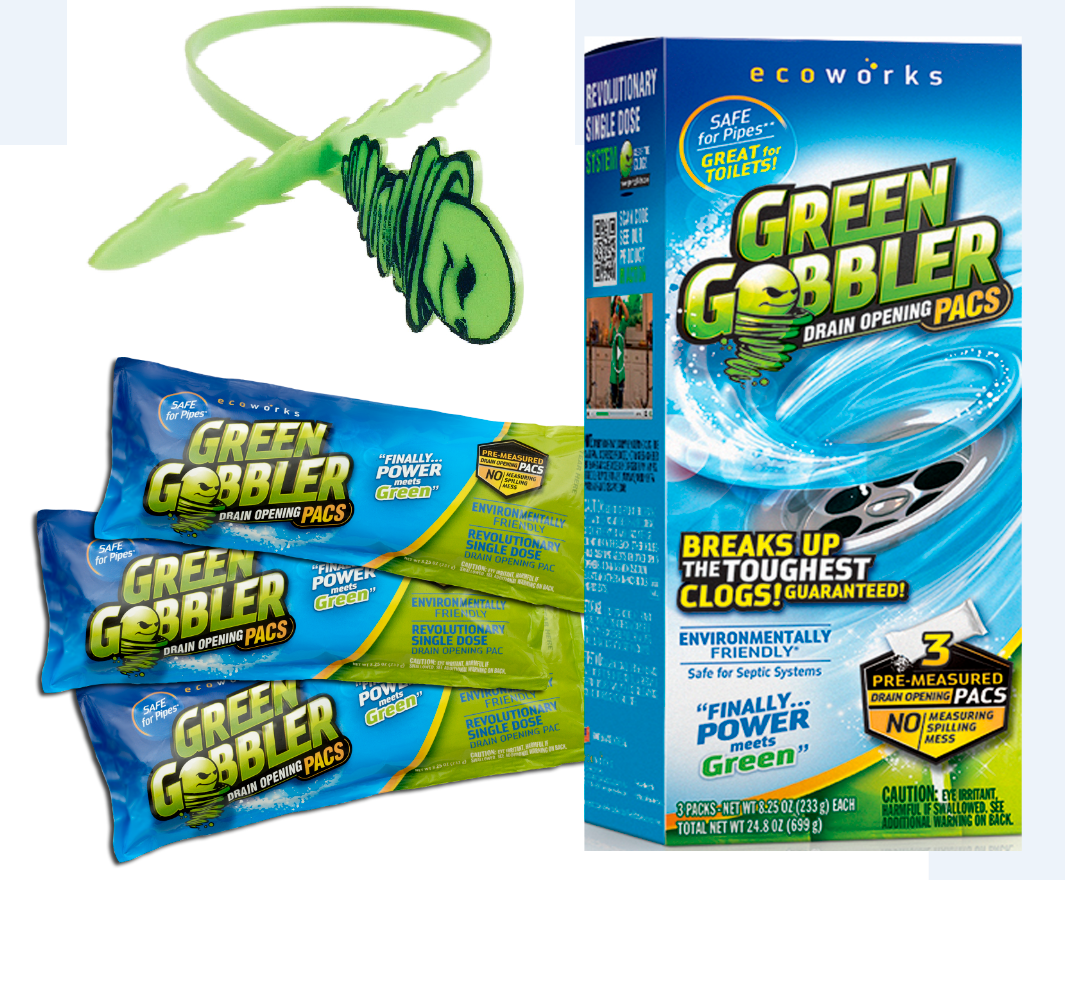 Chantal's Reviews Green Gobbler Drain Opening Pac's