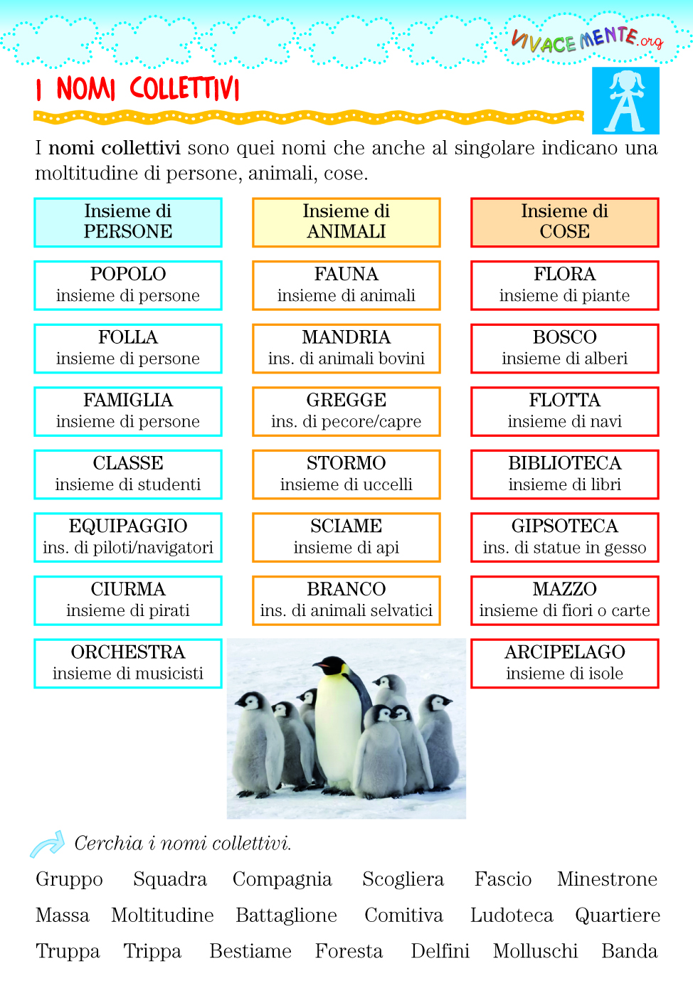 VIVACEMENTE il giornalino del cuore e della mente I nomi collettivi