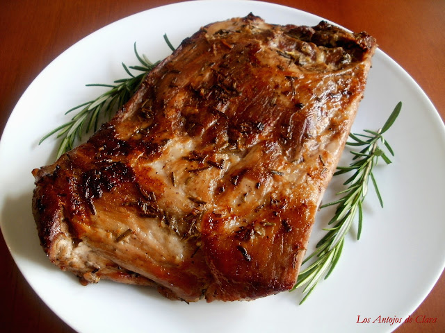 Costillas de cerdo al horno con romero