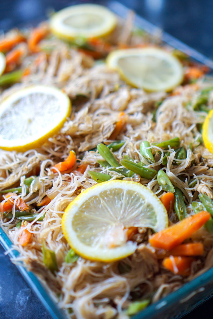 Pancit Bihon Filipino Vermicelli Noodles Recipe | Hungry for Goodies