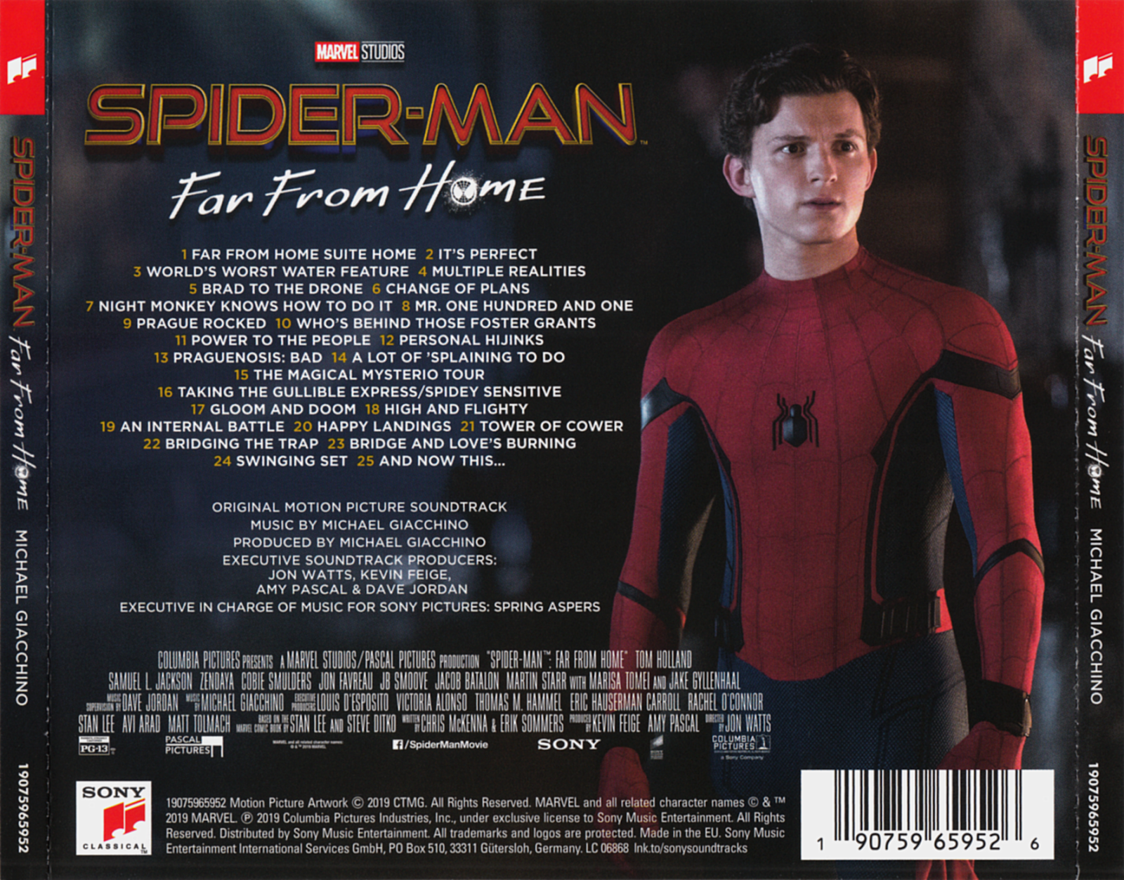 Песня спайдер. Spider man far from Home OST. Spider man far from Home Blu-ray обложка.