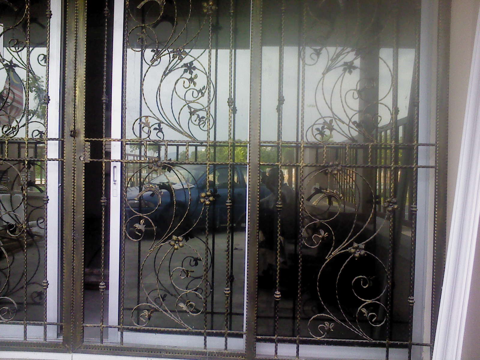 iron utama wrought works sample door coating powder without