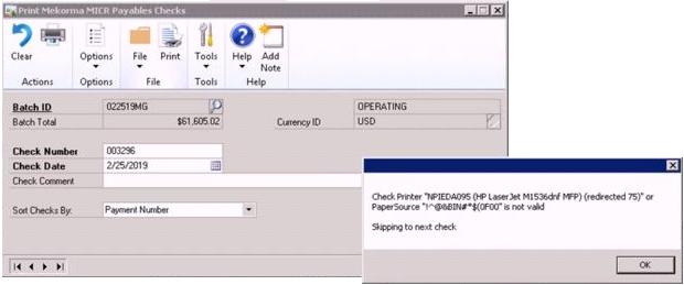 MSDYNGP: Named and Redirected Printers in