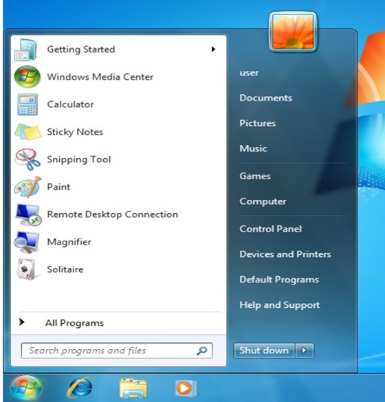 What is Start Menu?