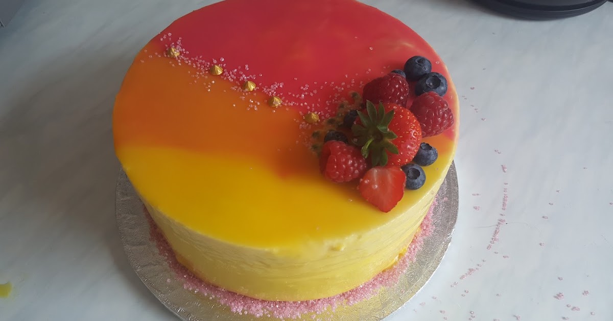 MANGO AND PASSION FRUIT MOUSSE CAKE Charlie Lou