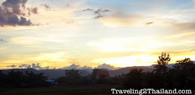 Sunset in Na Noi in Nan - Thailand