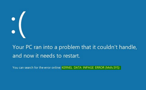 KERNEL DATA INPAGE FOUT