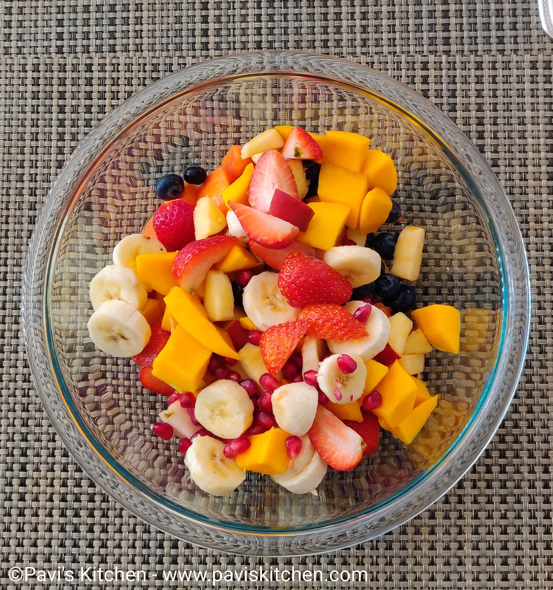 Indian fruit salad recipe Tropical fruit salad with honey lime dressing