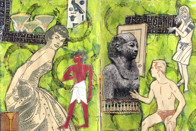 altered book about Nancy Drew in ancient Egypt