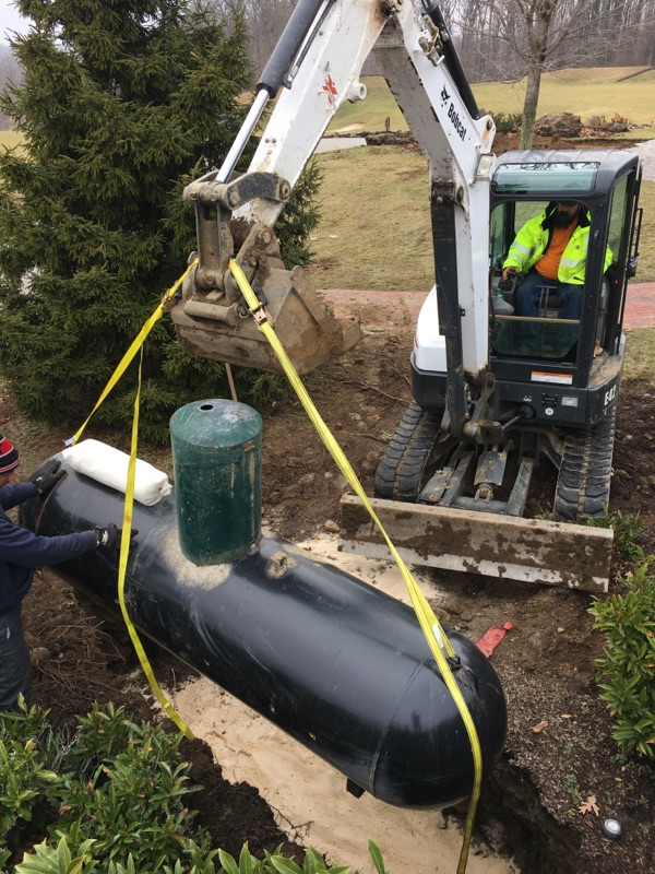 Fieldstone Golf Club Agronomy: Clubhouse Fire Pit Propane Tank Installation