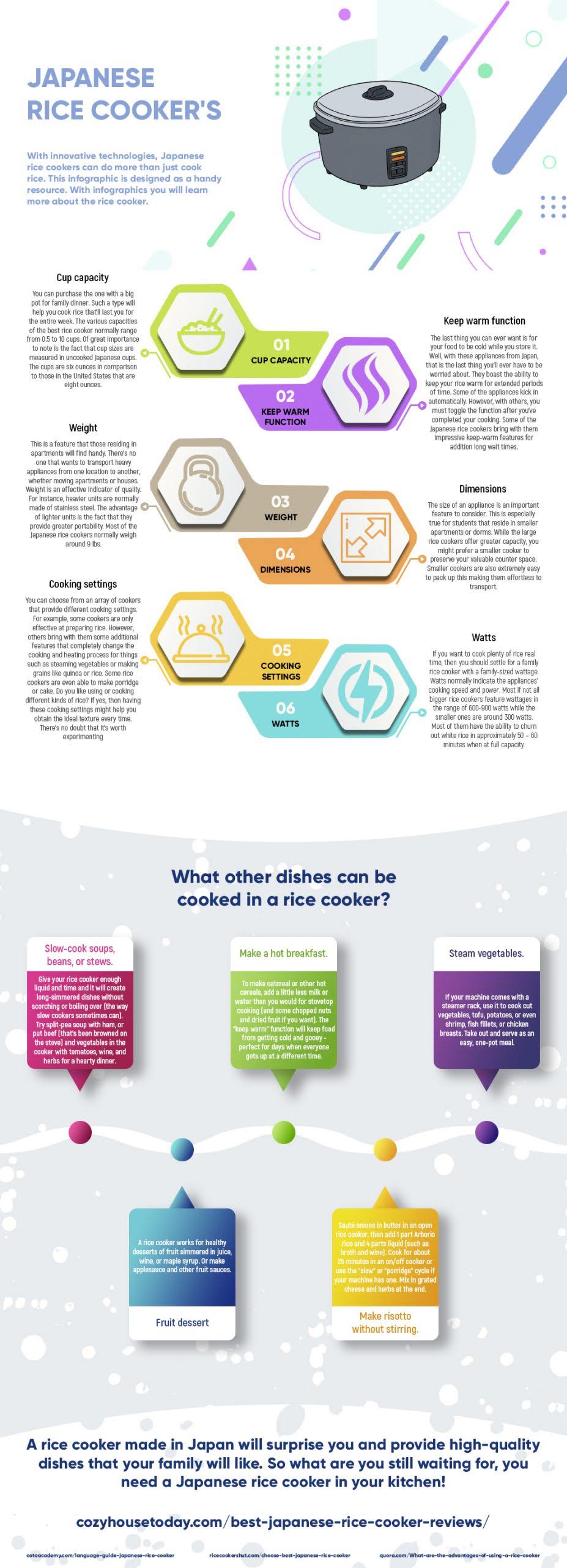 Best Japanese Rice Cooker's infographic Visualistan