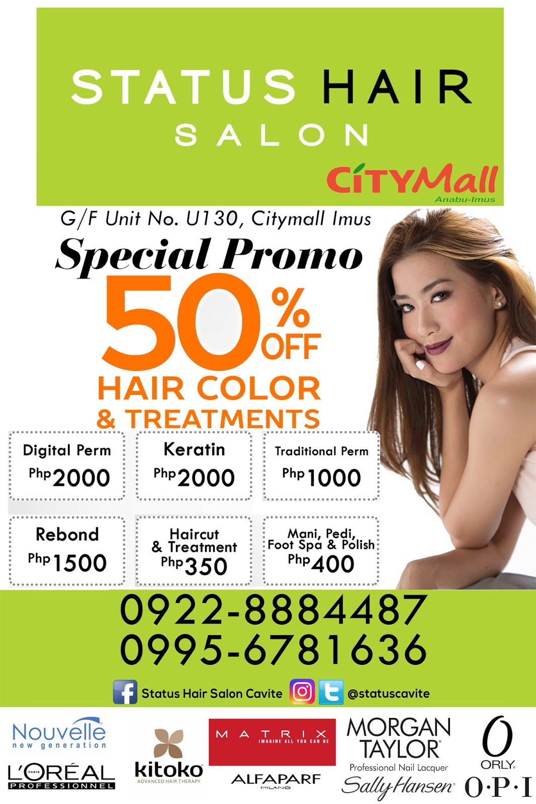 Status Hair Salon is now open in Cavite