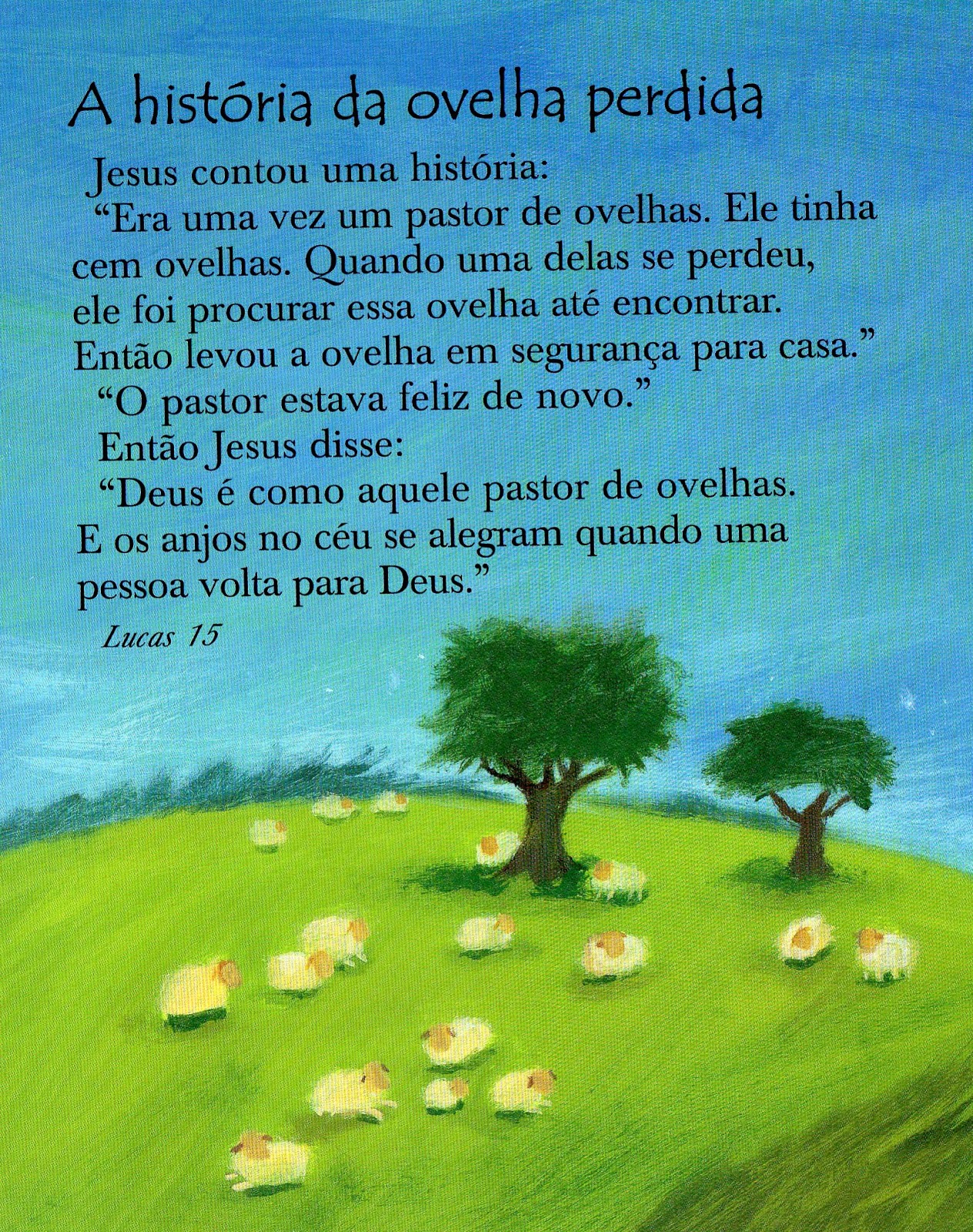 Escola Dominical Infantil A bíblia do bebê A parábola da ovelha perdida SBB Escola Dominical Infantil A bíblia do bebê A parábola da ovelha perdida SBB