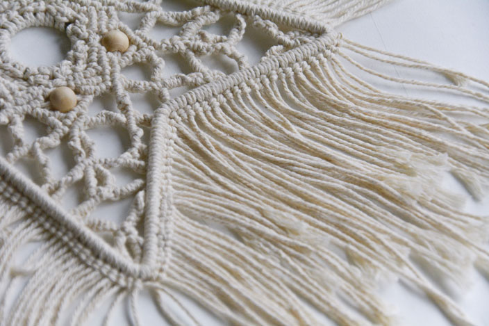 estrella de macramé