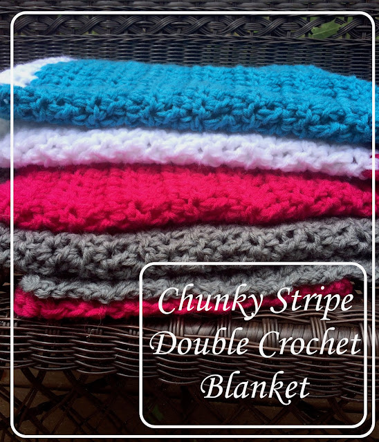 HomeCooked & Handmade Chunky Stripe Double Crochet Blanket