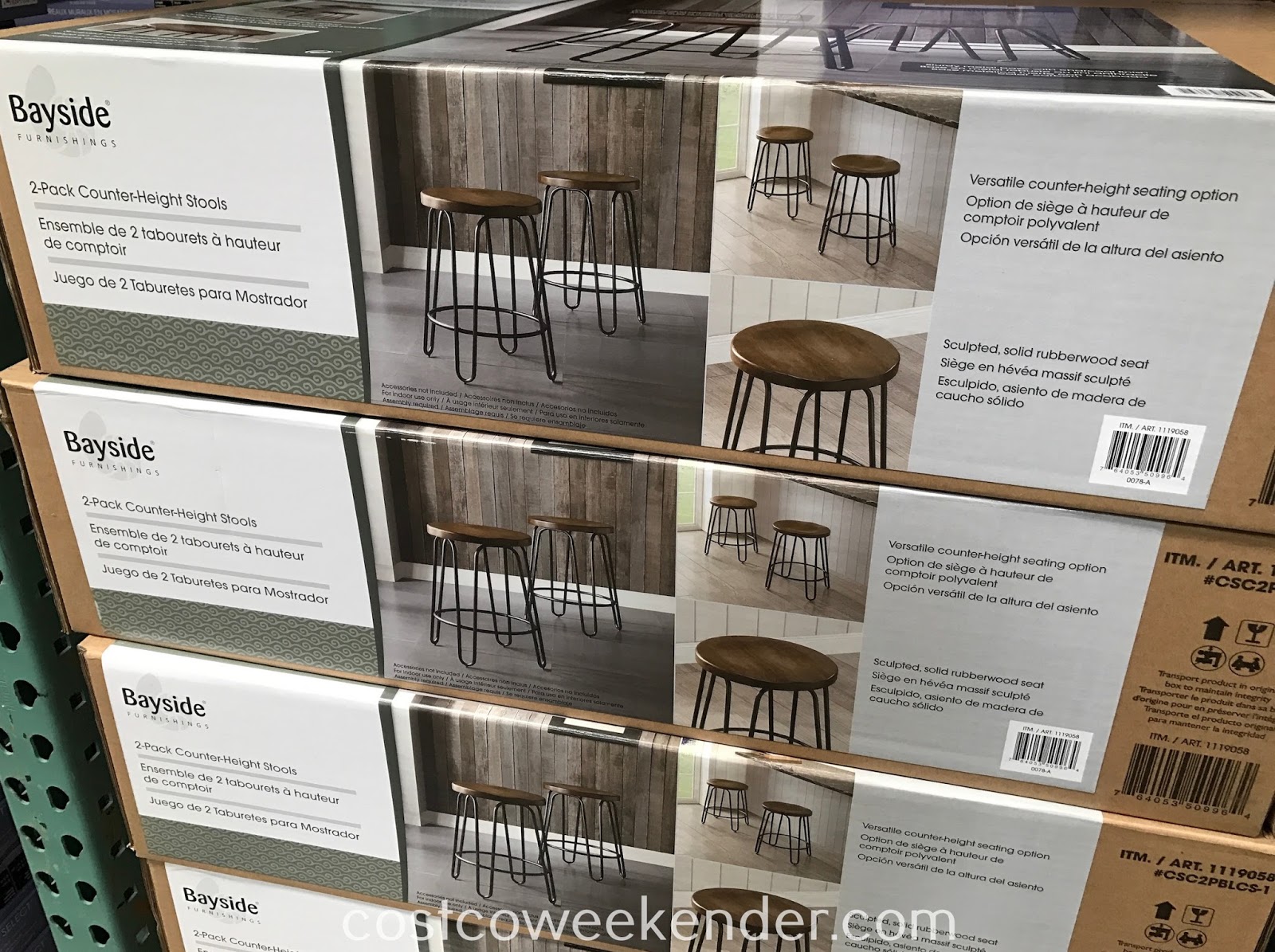 Bayside Furnishings CounterHeight Stools (2pack) Costco Weekender