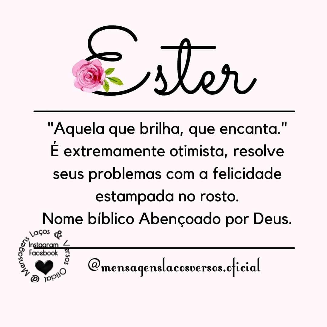 Casa da Aline Significado nome Ester
