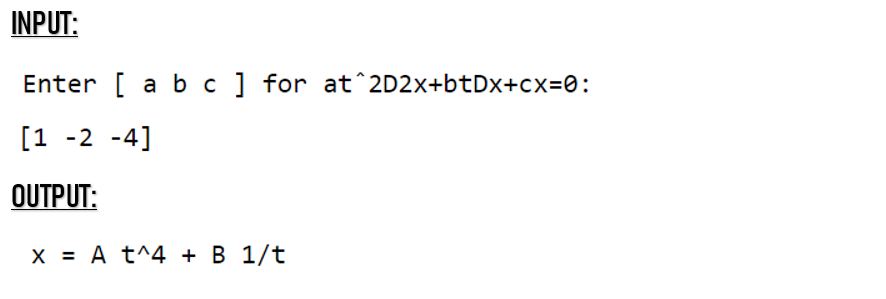 MATLAB EXPERIMENTS - SOLUTION OF DE USING METHOD OF VARIATION OF ...