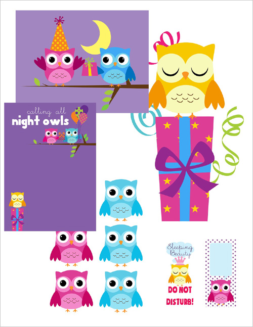 My Owl Barn: Printables For Owl Themed Sleepover Party