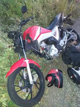 HIDROLÃNDIA:. QUEDA DE MOTOCICLETA DEIXA UMA MULHER MORTA E UM HOMEM FERIDO.