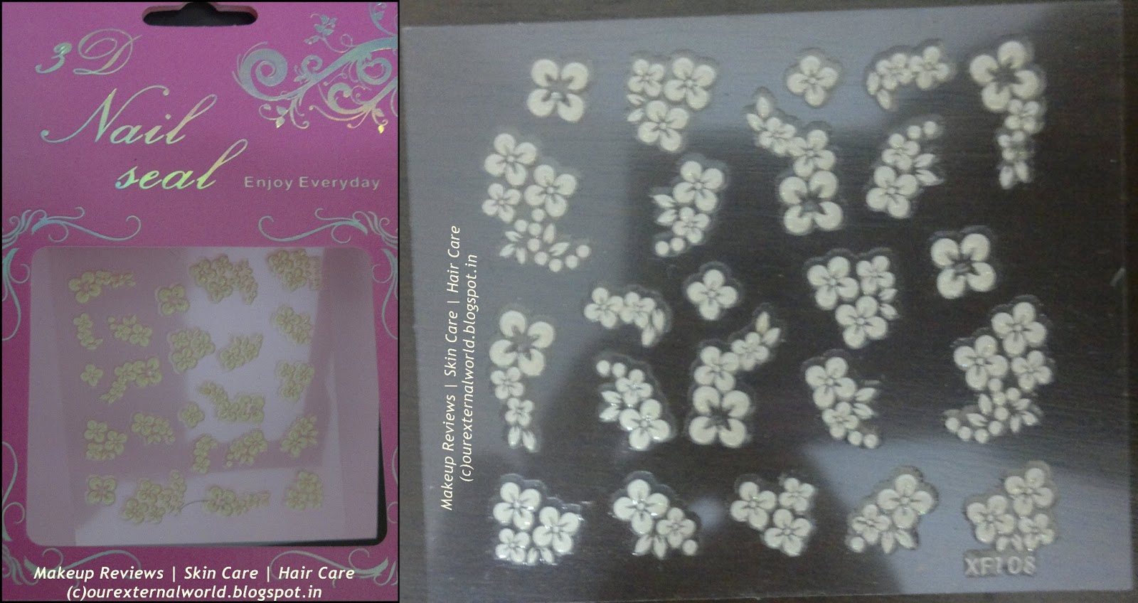 KKCenterhk blog Glow In The Dark 3D Nail Art Sticker Review & NOTD by
