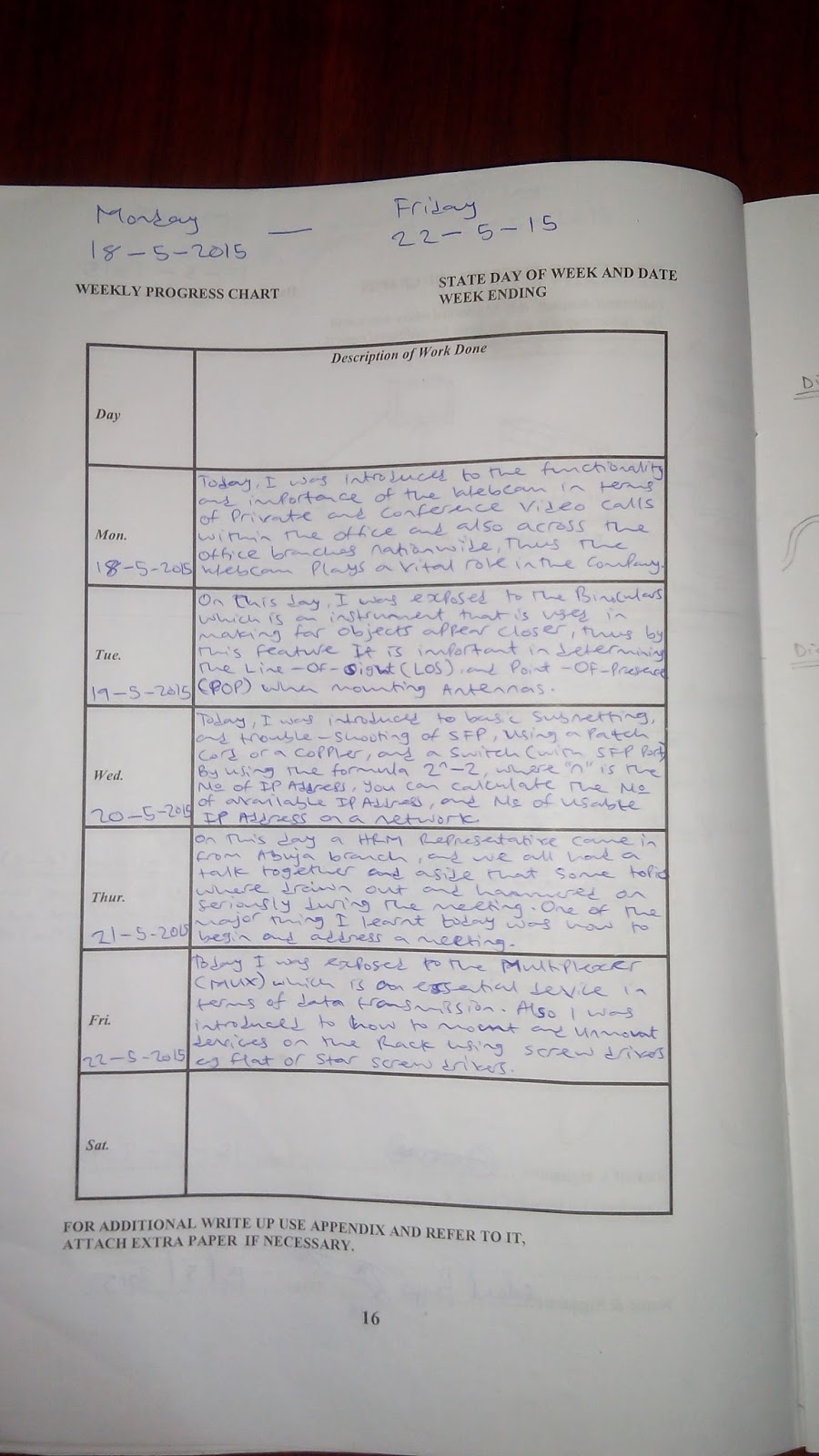 how to fill your siwes log book a quick hint for nigerian security log book format