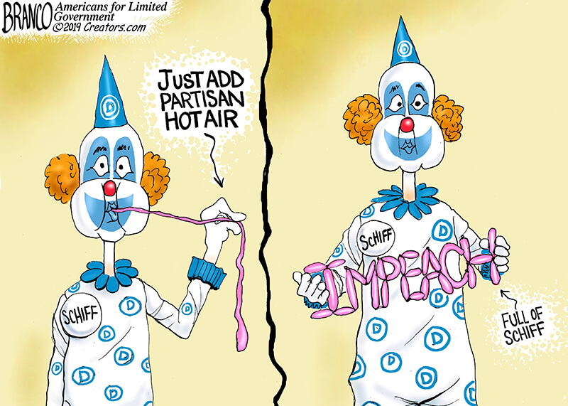 Hide Out Now Cartoon Shows How Partisan Schiff Has Made A Clown Of Himself