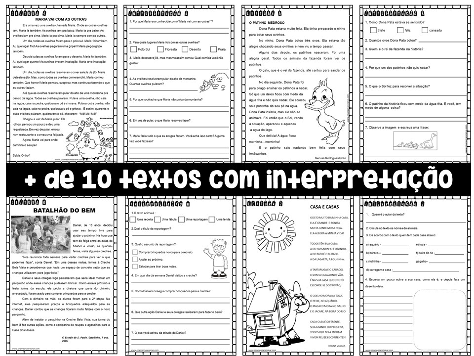 PDF COM AS ATIVIDADES DE INTERPRETAÇÃO DE TEXTO PARA BAIXAR